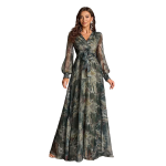 Dress for Women || Women’s Printed Wrap Maxi Gown